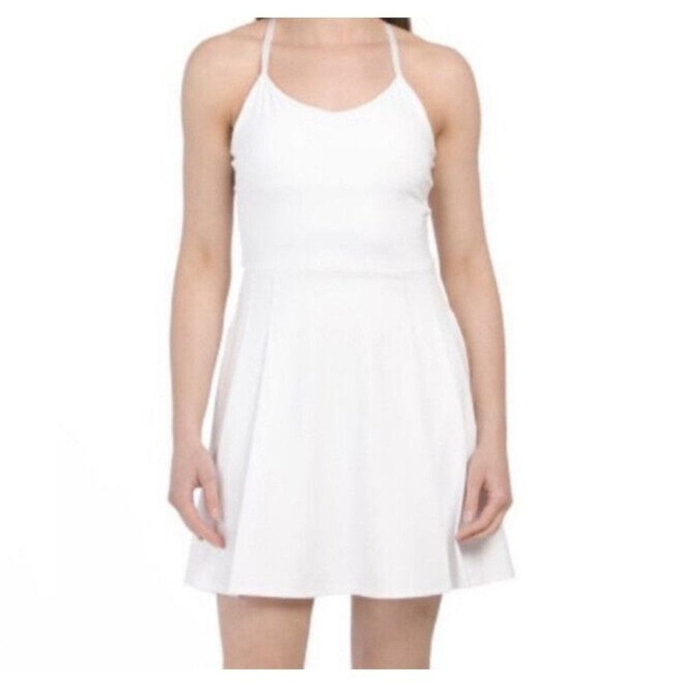 Tommy Bahama Racquet‎ & Paddle Dress Built-in Bodysuit Shorts Tennis White M NWT